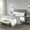 Grey, variant on King Size Bed In A Bag, Tufted Cotton Chenille Medallion Fringe Coverlet Mini Set Off-White King/Cal King, Off White Cotton Bedding Set,Cotton Bed Sheet Set