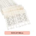 thumbnail image 3 of Camino de Mesa de Macramé, Camino de Mesa de Encaje de Ganchillo de Algodón con Borlas, Camino de Mesa de Boda Vintage Estilo de Comedor Bohemio para Mesa de Comedor Nupcial de Boda (24 x 240 cm), 3 of 6