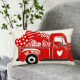 thumbnail image 6 of 2Pack Valentine''s Day Love Pillow Covers Red Heart Buffalo Plaids Check Heart Love Truck Balloon Cushion Cover Farmhouse Holiday Happy Valentine Decorations Pillowcases 12"x20", 6 of 6