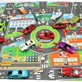 thumbnail image 2 of Road Buildings City Map Scene Mat Play Kids Map Parking Educational Toys Game Education, 2 of 5