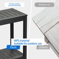 thumbnail image 3 of Dextrus 48in Wood Outdoor Console Table with Storage Shelves, Side End Table for Living Room, Entrance, Hallway, Entryway - Black, 3 of 7