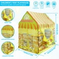 thumbnail image 6 of Retrok Kids Playhouse with Roll-up Door Colorful Cute Playhouse Tent Large Size House Play Tent Detachable Foldable Castle Easy to Assemble for Boys Girls Indoor Outdoor Game 40.5×36.6×27.5in, 6 of 12