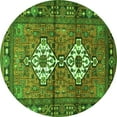 thumbnail image 1 of Ahgly Company Machine Washable Indoor Round Persian Green Traditional Area Rugs, 6' Round, 1 of 1