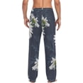 thumbnail image 2 of Floral Daisy Pattern Ghost Pajama Pants, Men's Lounge Pants Light with Drawstring and Pockets, Christmas New Year Birthday Father's Day Gifts, X-Large, 2 of 7