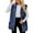 Dark Blue, variant on ShomPort Women's Sleeveless Hooded Denim Jacket Casual Button Jean Vest with Detachable Hoodie