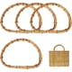 thumbnail image 1 of 4 asas de bambú en forma de D de repuesto para bolsos, hechas a mano. Asas para bolsos de playa y carteras. 12 x 16 cm., 1 of 7
