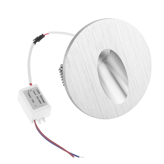 Advancent 1W Cuadrado LED Empotrado Porche Camino Paso Escalera Luz Lámpara de pared Sótano Bombilla Blanco cálido AC 100-245V Iluminación y accesorios Numero 3 Advancent HA024196-03