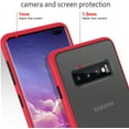 thumbnail image 5 of Case for Samsung Galaxy S10 Thin Shockproof Phone Case PC Back TPU Bumper [Protect from Fingerprint/Shock/Scratch/Slip] Translucent Matte Phone Cover for Samsung Galaxy S10-Red, 5 of 13