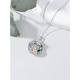 thumbnail image 3 of CACA LADY Fox Necklace 925 Sterling Silver Blue Crystal Pendant Moon Fox Necklace Animal Jewelry Gifts for Women Mom Mothers Day Gifts, 3 of 6