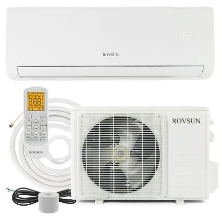 ROVSUN 24,000 BTU Mini Split AC/Heating System with Inverter, 19SEER 230V Energy Saving Ductless Split-System Air Conditioner with Pre-Charged Condenser, Heat Pump, Remote Control & Installation Kit