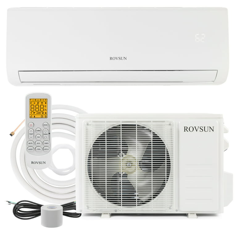ROVSUN 12,000 BTU Mini Split AC/Heating System with Inverter, 19SEER 230V Energy Saving Ductless Split-System Air Conditioner Condenser, Heat Pump, Remote Control & - Walmart.com