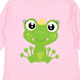 thumbnail image 4 of Inktastic Cute Frog, Green Frog, Frog Princess, Crown Girls Long Sleeve Toddler T-Shirt, 4 of 5