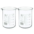 thumbnail image 1 of Unique Bargains 150ml Low Form Glass Beaker 3.3 Borosilicate Graduated Lab Measuring Cups 2 Pack, 1 of 1