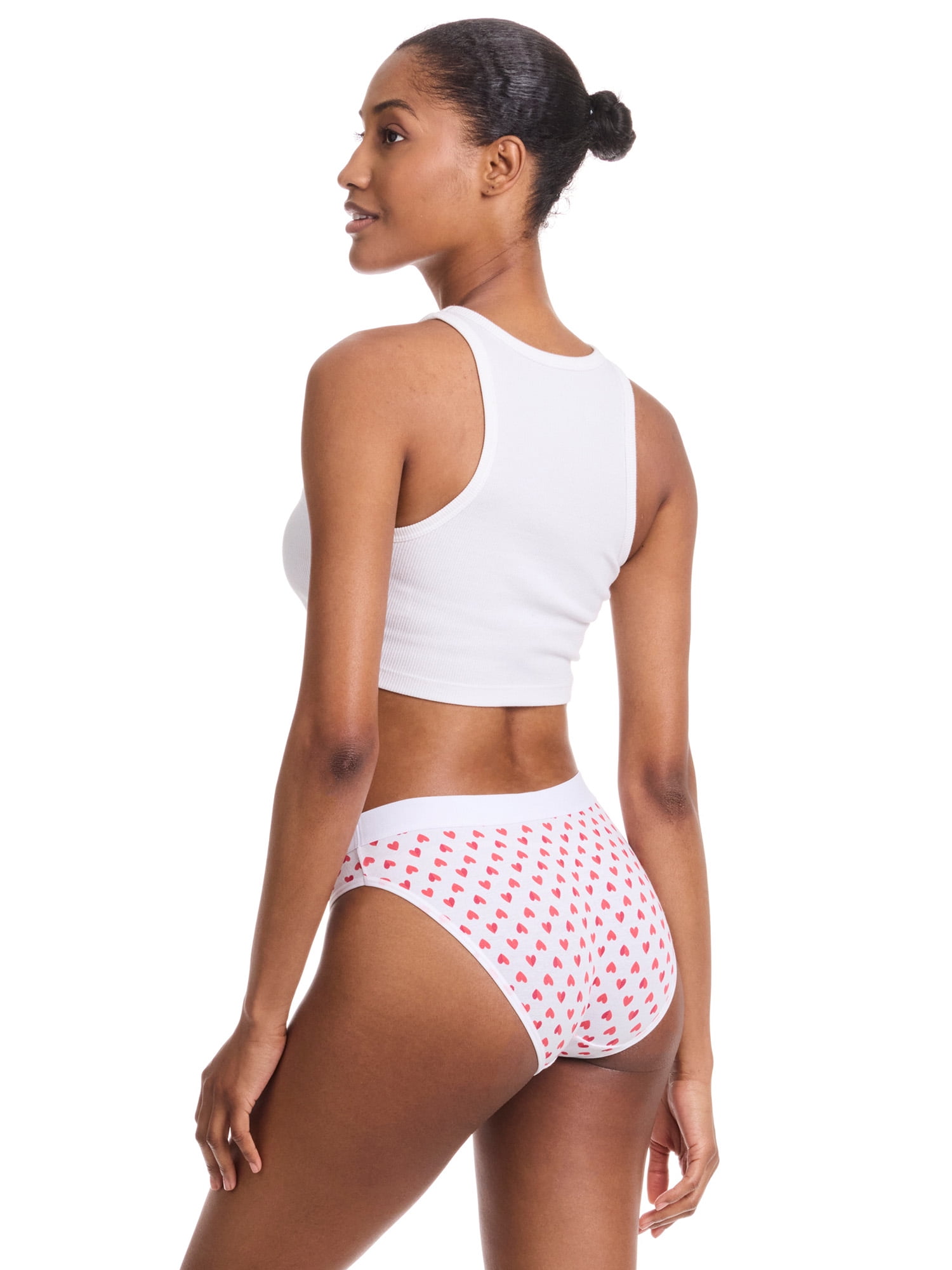Joe Boxer Women's Cotton Valentine's Day Giftable Bikini Panty Set, 5-pack, Sizes XS to 3X