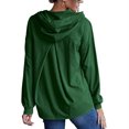 thumbnail image 3 of Sudaderas con capucha para mujer, sueltas, informales, suaves, transpirables, estilo simple y moderno, sudadera con capucha para mujer, para fiesta, trabajo, viajes, GreenS M, 3 of 5