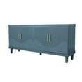 thumbnail image 3 of GZXS 4-Door Storage Sideboard, 70" Large Buffet Cabinet with Solid Wood Base & Adjustable Shelves, for Home Organization (Olive Green), 3 of 9