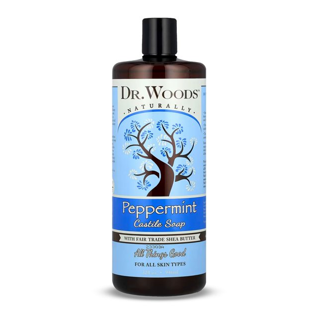 Jabón líquido de Castilla Dr. Woods Peppermint 960 ml con karité