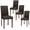 Brown, variant on Arlopu Dining Chairs Set of 4, Upholstered Parsons Dining Chairs with Nailhead Trim, Solid Wood Legs & Padded Seat, Side Chair for Kitchen, Dining Room, Living Room