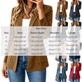 thumbnail image 3 of YanHoo Faux Suede Blazer for Women Dressy Casual Button Suit Jackets Lightweight Office Work Jacket Business Outfits, 3 of 8