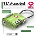 thumbnail image 3 of Fosmon TSA Approved Cable Luggage Locks (4 Pack), 3 Digit Combination Padlock with Steel Cable Lock for Travel Suitcase, Backpack, Locker, 3 of 8