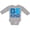 AC-Heather Grey, variant on Be Kind Logo in Blue Boys or Girls Long Sleeve Baby Bodysuit