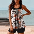 thumbnail image 6 of Nrmvnmi Tankini Swimsuits for Women 2 Piece Bathing Suits Floral Prints Round Neck Swim Tank Top with Boy Shorts Modest Swimwear Mothers Day Gifts, 6 of 6