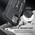 thumbnail image 6 of FITO For iPhone 12 Pro Max Case, Phone Case with Screen Protector and Kickstand (Black), 6 of 7