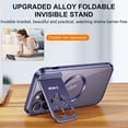 thumbnail image 4 of ELEHOLD Rugged Case for iPhone 15 Pro Aluminum Alloy Metal Case with Acrylic Clear Back Camera Lens Protective Cover Invisible Bracket Stand Magnetic MagSafe Heavy Duty Shockproof Case,silver, 4 of 8