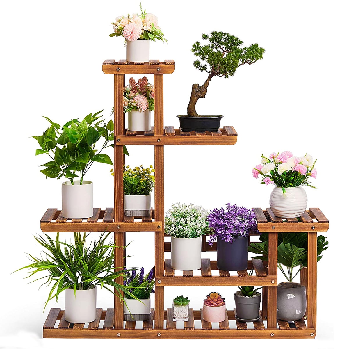 Wood Plant Stand Indoor Corner Garden Planter Flower Pot Shelf Bonsai Holder Wood Plant Stand Indoor Corner Garden Planter Flower Pot Shelf Bonsai Holder