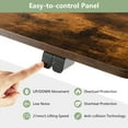 thumbnail image 6 of Patiojoy Height Adjustable Electric Desk 44�� x 24�� Sit to Stand Desk w/ Splice Board Sturdy T-shaped Metal Bracket Cable Management Hole Rustic Brown, 6 of 9