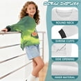 thumbnail image 6 of Xoenoiee Panda Watermelon Leaves Print Girls Oversized Crewneck Sweatshirt Y2k Long Sleeve Side Slit Pullover Drop Shoulder Sweatshirt for Teen Girl, 9-10 Years, 6 of 7