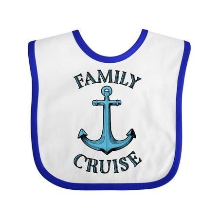 

Inktastic Family Cruise Blue Ship Anchor Gift Baby Boy or Baby Girl Bib