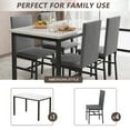 thumbnail image 5 of Enyopro 5-Piece Adult Modern Metal MDF Durable Dining Set Gray, 5 of 8