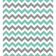 thumbnail image 3 of Chevron Duvet Cover Set, Chevron Pattern Geometric Wavy Zigzag Herringbone Stripes Illustration, Decorative 3 Piece Bedding Set with 2 Pillow Shams, Calking Size, Seafoam Grey White, by Ambesonne, 3 of 3