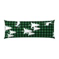 thumbnail image 2 of Body Pillow Cover, Christmas tree green plaid Body Pillow PillowCase with Zipper, Soft and Skin-Friendly Long Pillow Case for Hair and Skin(20"x54" ), 2 of 7