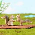 thumbnail image 4 of 4Pcs Mini Squirrel Animal Figurine DIY Miniature Fairy Garden Bonsai Ornament, 4 of 7