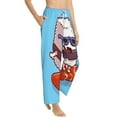 thumbnail image 2 of Balery Sushi Salmon Surfing print Women's Pajama Pants,Ultra Lightweight Pjs,Lounge Pant-Small, 2 of 9