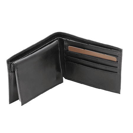Men's Leather Passcase Wallet, Black