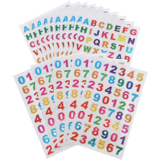 unbranded Pegatinas Decorativas De Letras Con Glitter Para En Superficies