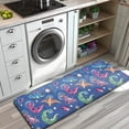 thumbnail image 3 of DarkBlue Cartoon Dinosaurs Planets Pattern Kitchen Rug Mat,Kitchen Runner Rugs Non Skid Washable,Decorative Kitchen Floor Mats for Kitchen,Sink,Laundry,17"x47.2", 3 of 7