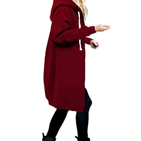 - DYMADE Women's Long Sleeve Zip Up Solid Hoodies Casual Jacket Outwear with Pocket Plus Size