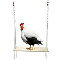 Chicken Swing Toy for Large Chicken Coop, Chicken Enrichment Toy for Hens and Roosters, Wooden Chicken Coop Accessories