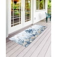 thumbnail image 2 of Ocean Octopus Front Door Mat Blue Yellow Sea Star Shell Coral Gradient Blue Welcome Doormat Indoor Outdoor Entrance Floor Mat Non-Slip Washable Runner Rug for Front Porch Decor 24x71 Inch, 2 of 6