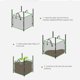 thumbnail image 4 of Bolsas de cultivo de jardín de 10 galones Caja de jardinera cuadrada Camas de plantación Macetas de Meterk Bolsas de cultivo, 4 of 7