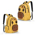 thumbnail image 3 of SCRAWLGOD Cute Giraffe Pattern Lightweight Backpack for Teens, 17 Inch Portable Casual School Backpack Multi-Pocket Large Knapsack for Kids, Teens, Adults, Travel, 3 of 4