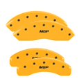 thumbnail image 4 of Fits 2019-2021 Ford Ranger MGP Caliper Cover Caliper Cover 10248SMGPYL Set Of 4; MGP Logo; Powder Coated; Yellow; Aluminum, 4 of 4