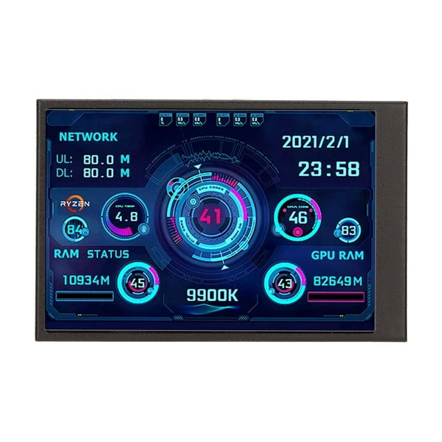 Pantalla de visualización de temperatura de PC mini pantalla USB conmutación de pantalla de monitor de datos de CPU de PC para GPU ANGGREK Otros