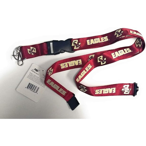 Boston College Eagles Lanyard Keychain Double Sided Breakaway Safety Design Adult 18 Inch
