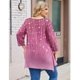 thumbnail image 5 of Zeagoo Plus Size Blouses for Women 3/4 Sleeve Shirts Crewneck Tunic Tops Loose Fit Spring Summer Casual Lady Clothes, 5 of 5