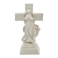 thumbnail image 1 of Lámpara de jardín solar con cruz , estatua católica, escultura religiosa, luz exterior para entrada, terraza, mujer, Día de la Madre., 1 of 9